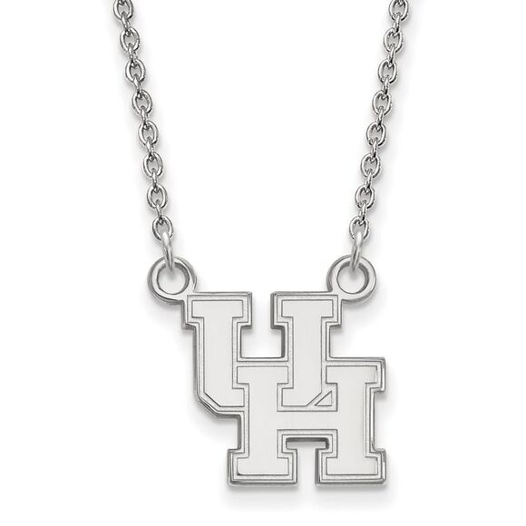 Sterling Silver U of Houston Small Pendant Necklace - Picture 1 of 4